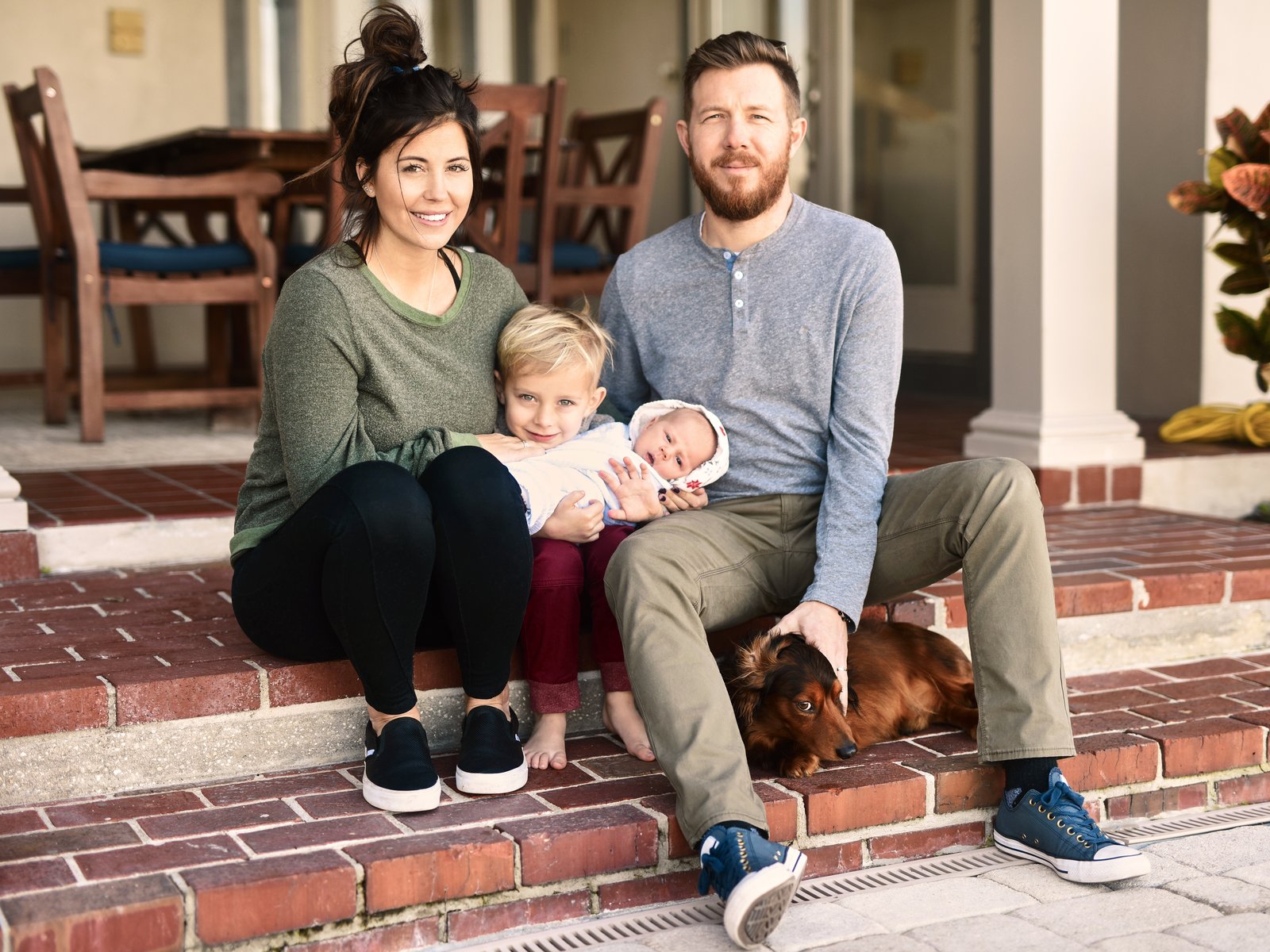 Florida family at their home